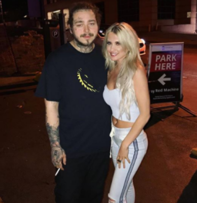 Post Malone with Candace Thompson (Source Instagram)