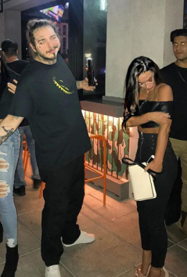 Post Malone with Morgan Whitworth (Source Instagram)