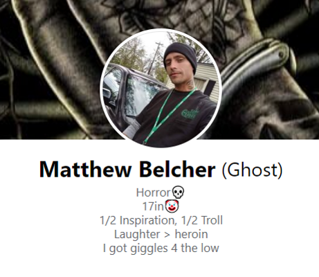 Matthew Belcher FB bio (source Facebook)
